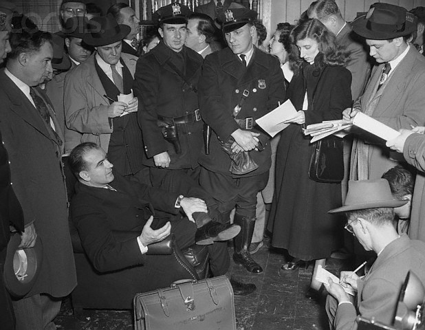 Joseph McCarthy Speaking with Reporters
